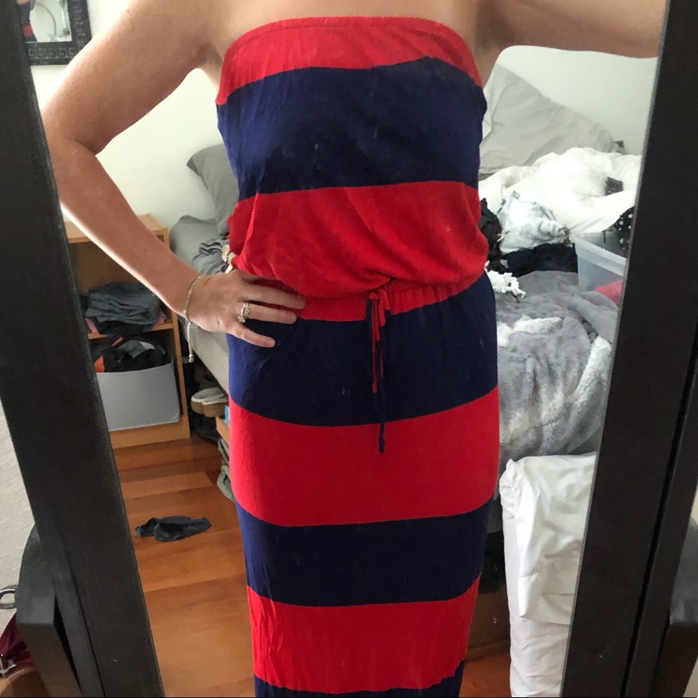 Strapless maxi dress